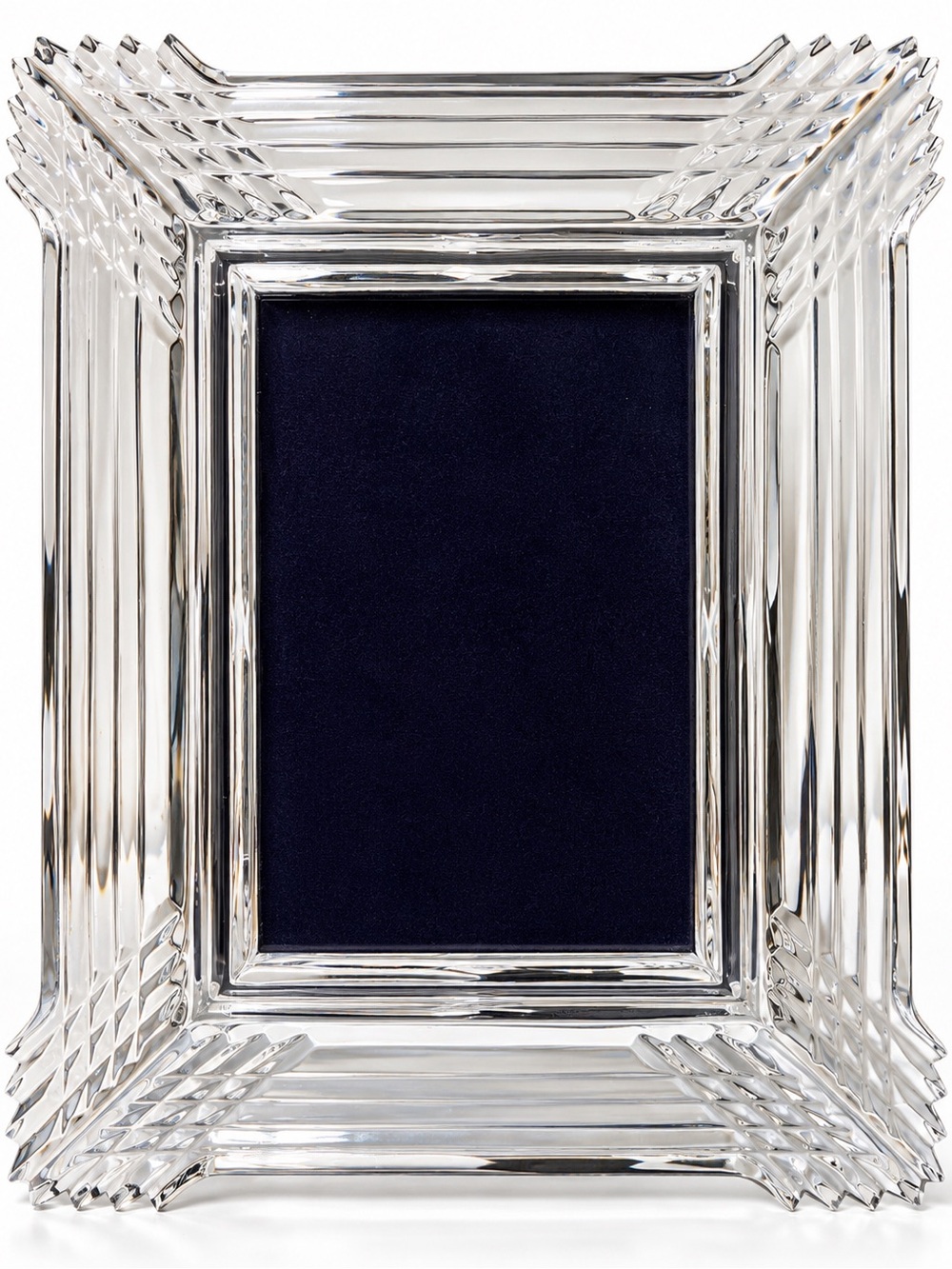 Vintage Mikasa Lead Crystal 5x7 Picture Frame Art Deco Revival